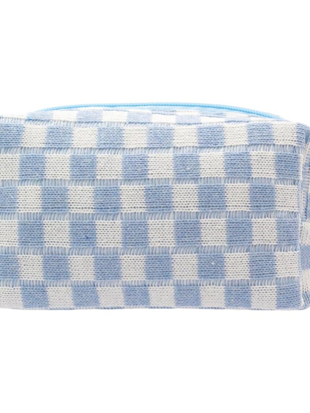 Checkered Makeup Bag for Purse Portable Zipper Make Up Pouch Small Cosmetic Case